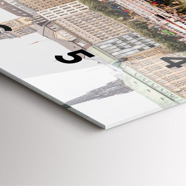 Skleněné hodiny čtvercové Řeka Hamburk v Německu