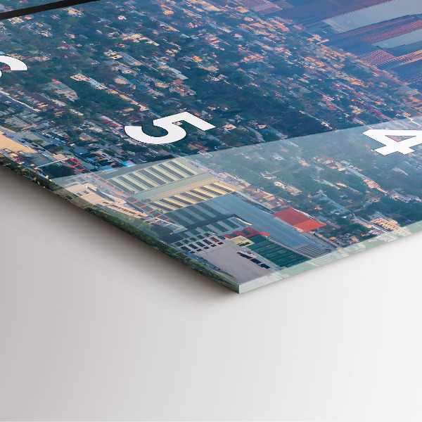 Skleněné hodiny čtvercové Západ slunce v Los Angeles