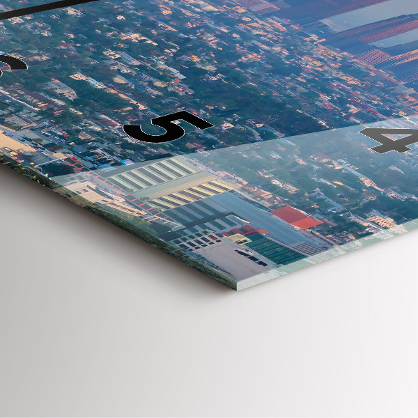 Skleněné hodiny čtvercové Západ slunce v Los Angeles