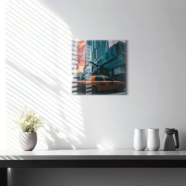 Skleněné hodiny čtvercové Miami na Floridě