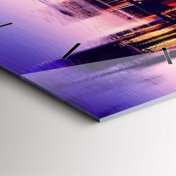 Skleněné hodiny čtvercové Panorama města Orlando