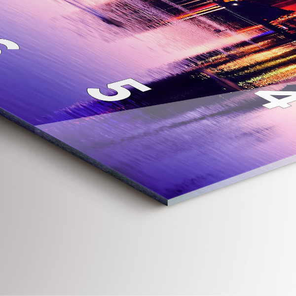 Skleněné hodiny čtvercové Panorama města Orlando