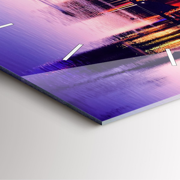 Skleněné hodiny čtvercové Panorama města Orlando