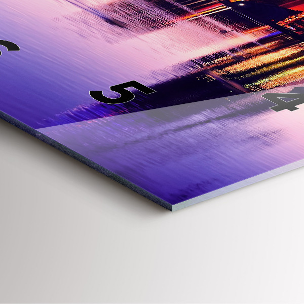 Skleněné hodiny čtvercové Panorama města Orlando