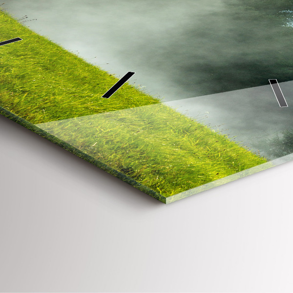 Skleněné hodiny čtvercové Horská krajina