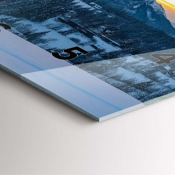 Skleněné hodiny čtvercové Horská krajina