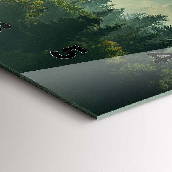 Skleněné hodiny čtvercové Východ slunce vedle dětí