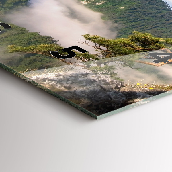 Skleněné hodiny čtvercové Vrchol Sokolica v Pieninách