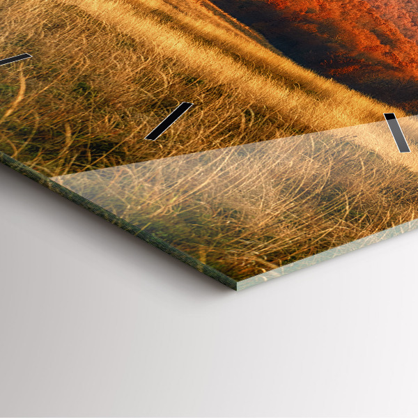 Skleněné hodiny čtvercové Horská krajina