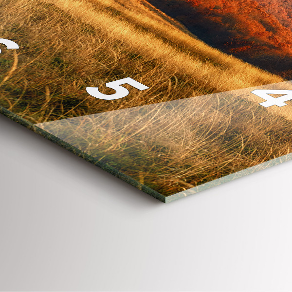 Skleněné hodiny čtvercové Horská krajina