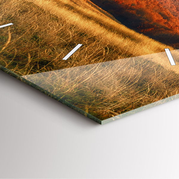 Skleněné hodiny čtvercové Horská krajina