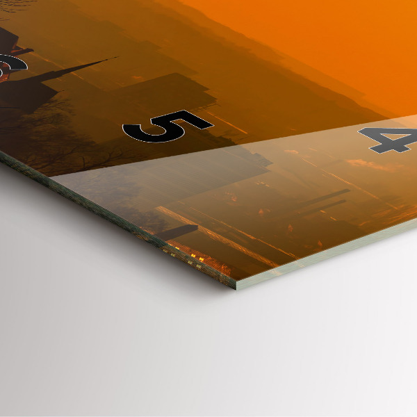 Skleněné hodiny čtvercové Pohled na brněnskou katedrálu