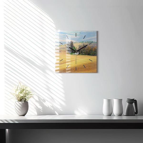 Skleněné hodiny čtvercové Moravský venkov