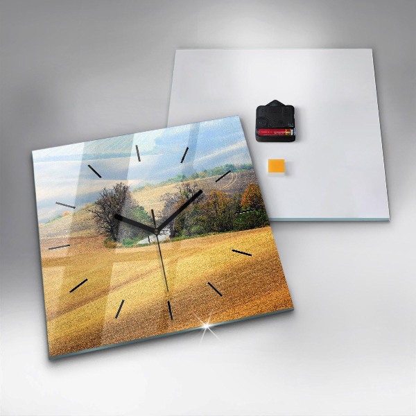 Skleněné hodiny čtvercové Moravský venkov