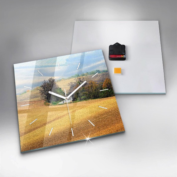 Skleněné hodiny čtvercové Moravský venkov