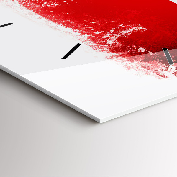 Skleněné hodiny čtvercové Vlajka České republiky