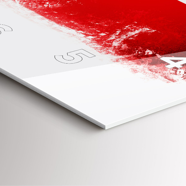 Skleněné hodiny čtvercové Vlajka České republiky