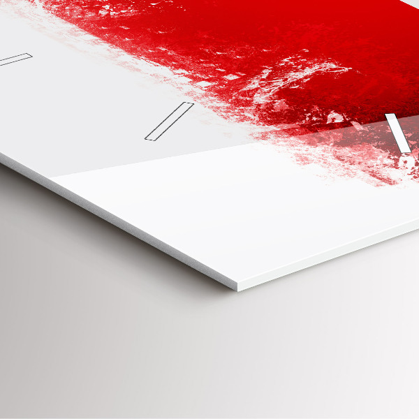 Skleněné hodiny čtvercové Vlajka České republiky