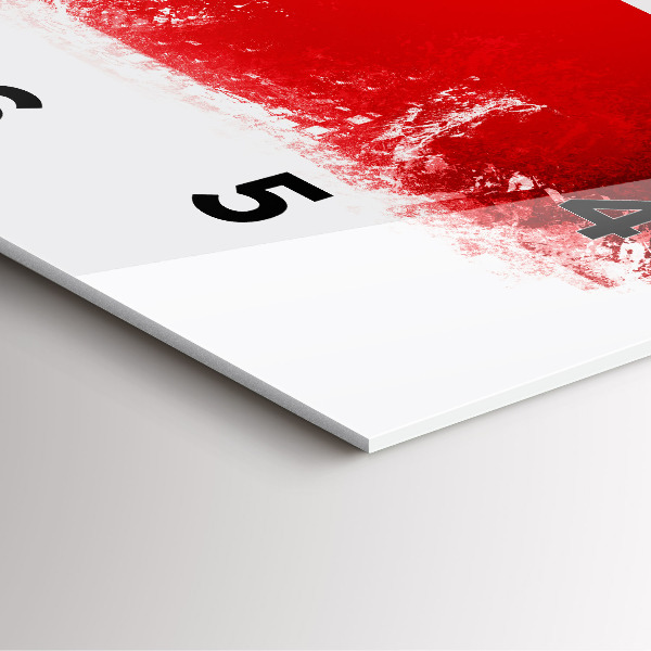 Skleněné hodiny čtvercové Vlajka České republiky