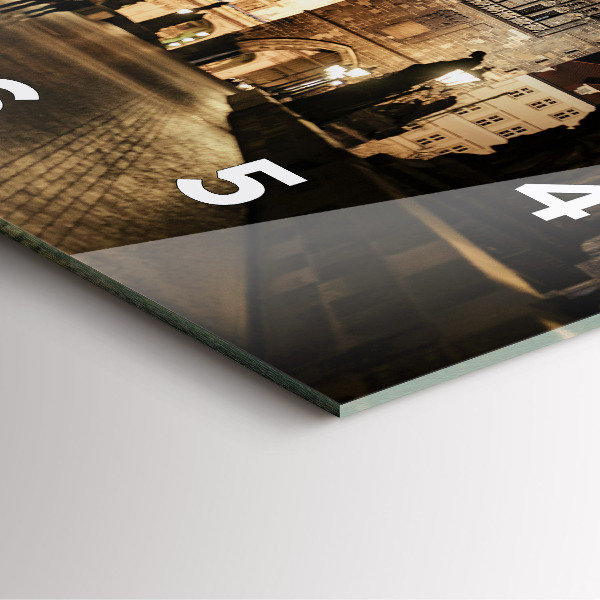 Čtvercové nástěnné hodiny Karlův most v Praze