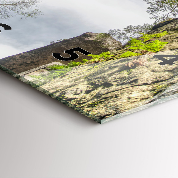 Čtvercové nástěnné hodiny Skalní město v České republice