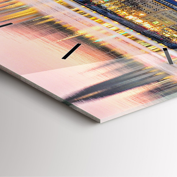 Skleněné hodiny čtvercové Alster v Hamburku