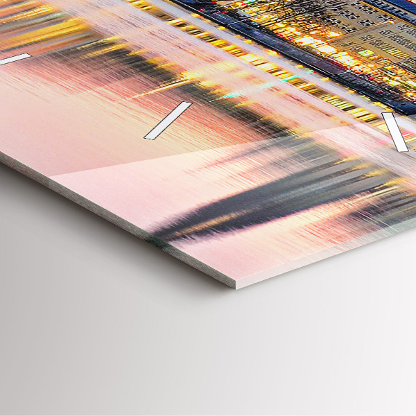 Skleněné hodiny čtvercové Alster v Hamburku