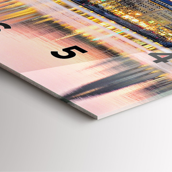 Skleněné hodiny čtvercové Alster v Hamburku