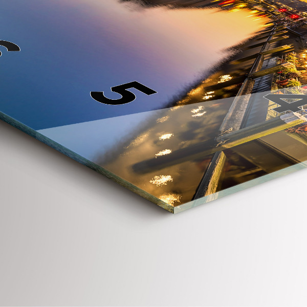 Skleněné hodiny čtvercové Hamburská radnice