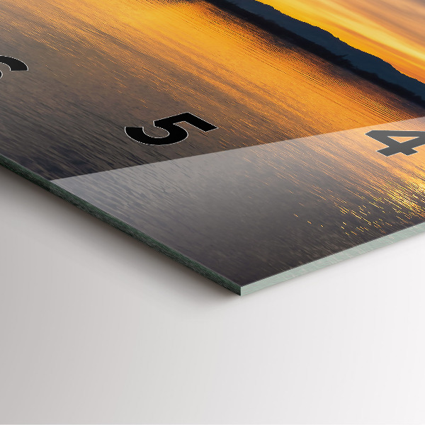 Čtvercové nástěnné hodiny Západ slunce nad jezerem