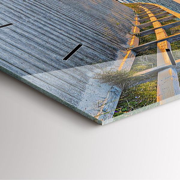 Skleněné hodiny čtvercové Dovolená na pláži