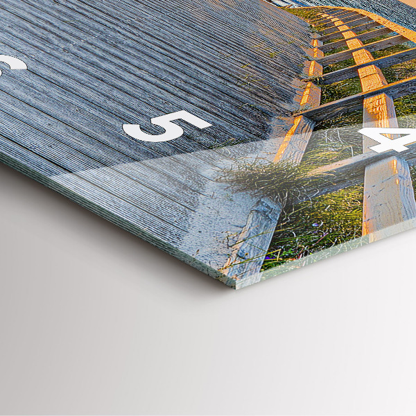 Skleněné hodiny čtvercové Dovolená na pláži