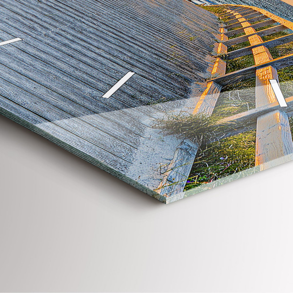 Skleněné hodiny čtvercové Dovolená na pláži