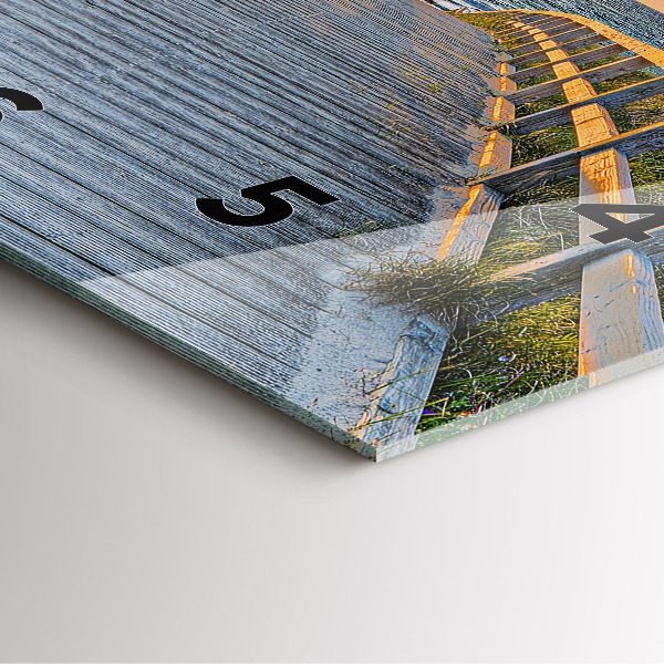 Skleněné hodiny čtvercové Dovolená na pláži