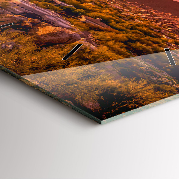 Čtvercové nástěnné hodiny Západ slunce v severním Scottsdale