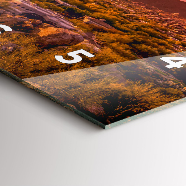 Čtvercové nástěnné hodiny Západ slunce v severním Scottsdale