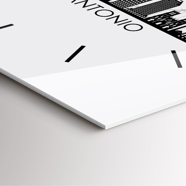 Čtvercové nástěnné hodiny Město San Antonio Texas