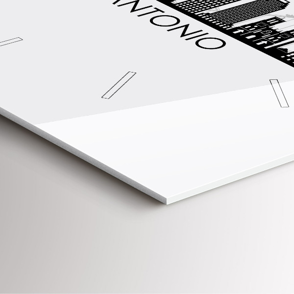 Čtvercové nástěnné hodiny Město San Antonio Texas