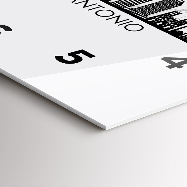 Čtvercové nástěnné hodiny Město San Antonio Texas