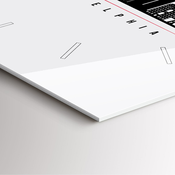 Skleněné hodiny čtvercové Ilustrace Philadelphia