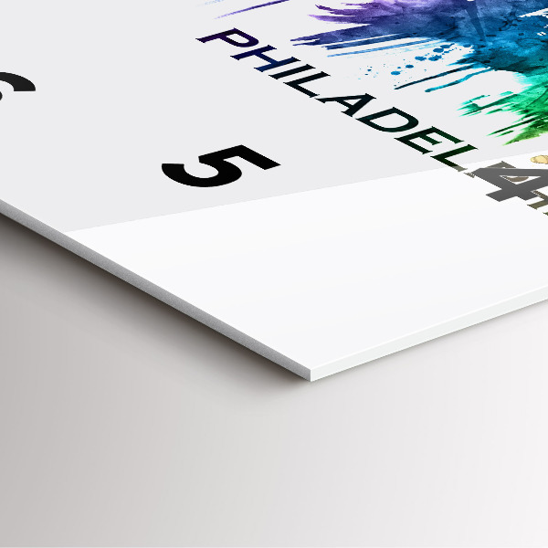 Čtvercové nástěnné hodiny Barevná Filadelfie