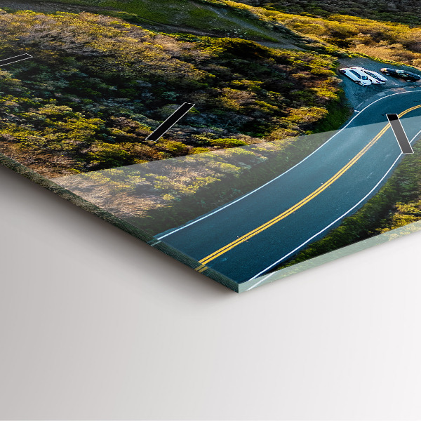 Čtvercové nástěnné hodiny Silnice v San Franciscu