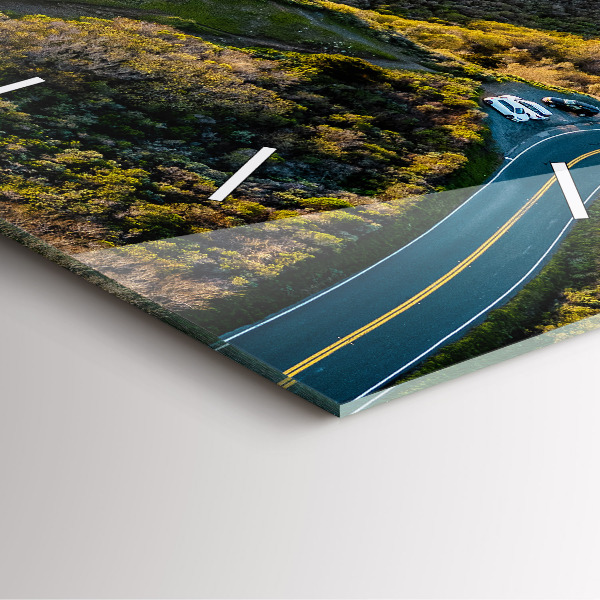 Čtvercové nástěnné hodiny Silnice v San Franciscu