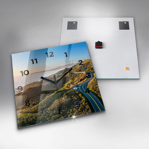 Čtvercové nástěnné hodiny Silnice v San Franciscu