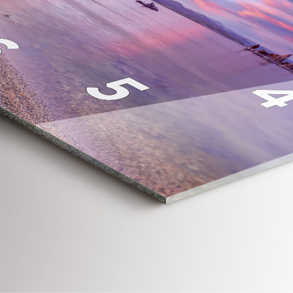 Skleněné hodiny čtvercové Východ slunce Kalifornie