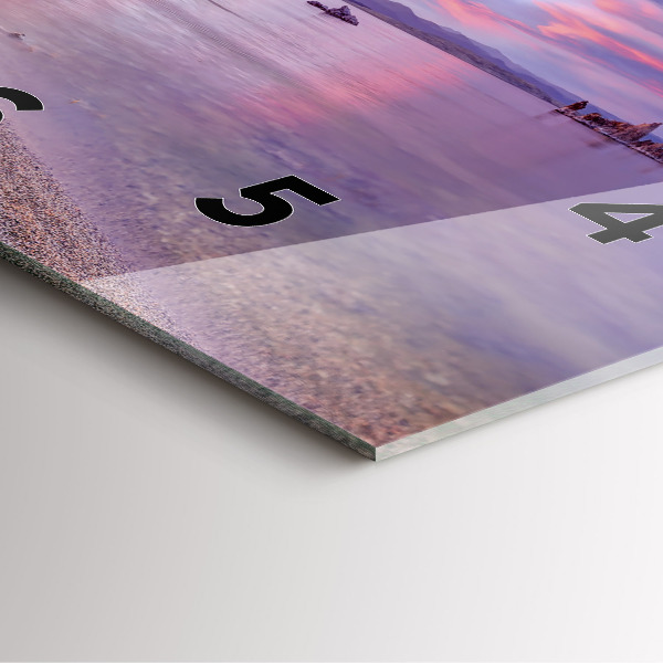 Skleněné hodiny čtvercové Východ slunce Kalifornie