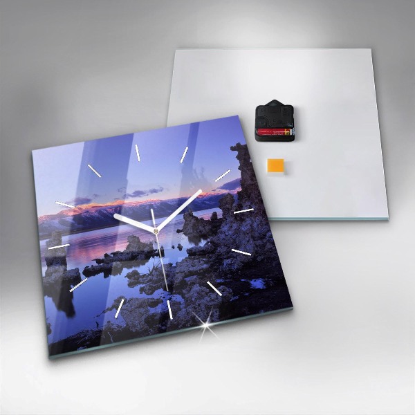 Skleněné hodiny čtvercové Kalifornské jezero