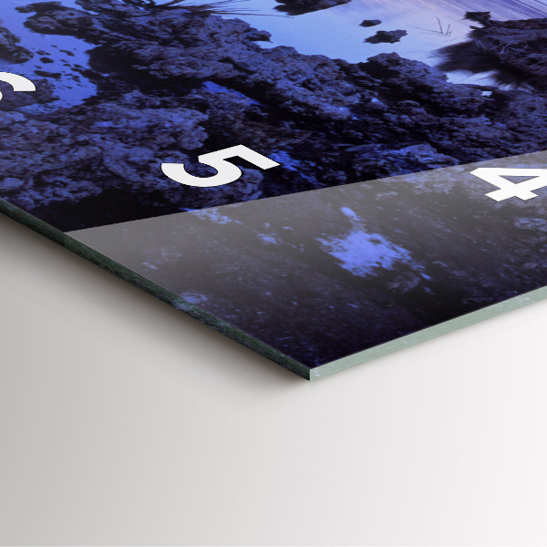 Skleněné hodiny čtvercové Kalifornské jezero