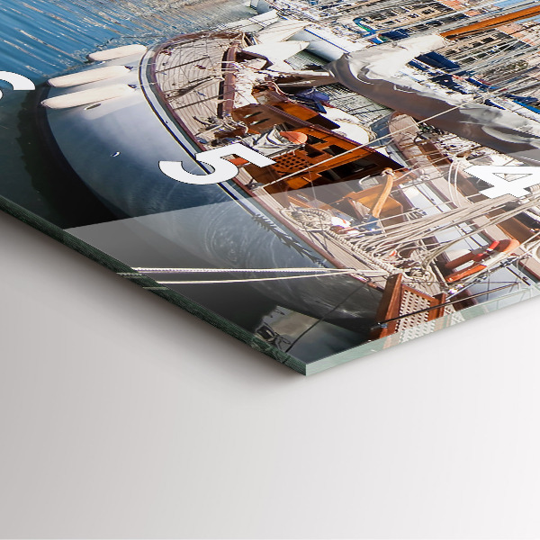 Skleněné hodiny čtvercové Přístav v Marseille Francie