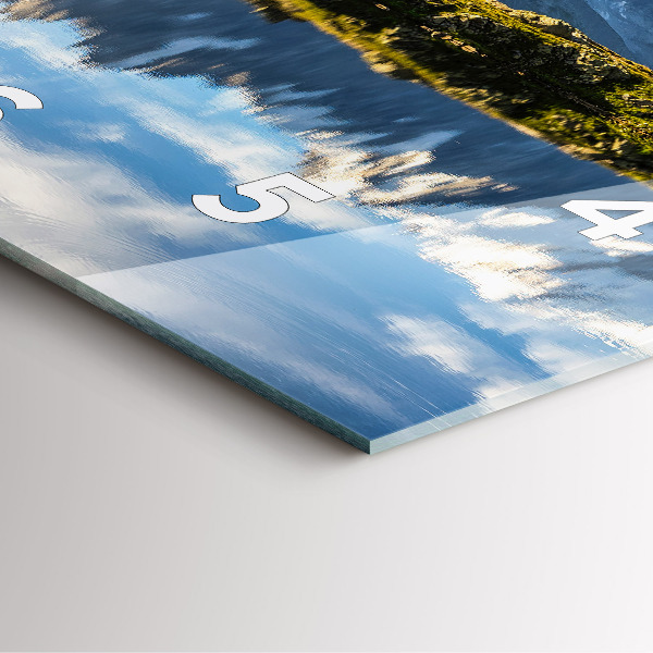 Skleněné hodiny čtvercové Údolí Chamonix, francouzské Alpy